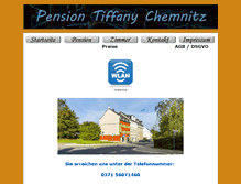 Tablet Screenshot of pension-tiffany-chemnitz.de